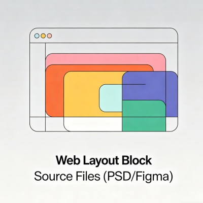 Web Layout Block Source Files (PSD/Figma)