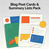 Blog Post Cards & Summary Lists Pack