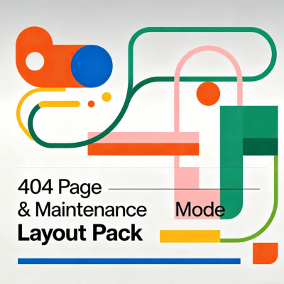 404 Page & Maintenance Mode Layout Pack