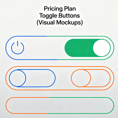 Pricing Plan Toggle Buttons (Visual Mockups)