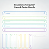 Responsive Navigation Menu & Footer Bundle