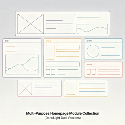 Multi-Purpose Homepage Module Collection (Dark/Light Dual Versions)