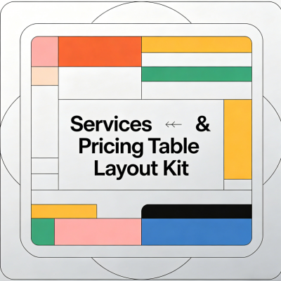 Services & Pricing Table Layout Kit